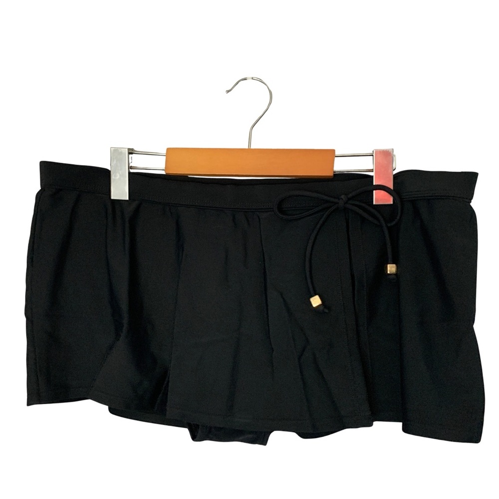 George Women’s Black Swim Skirt Bottom Size XL Built-In Shorts